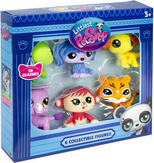 Set of 6 erasers in the pack
