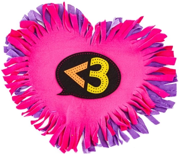 A heart pillow children make themselves