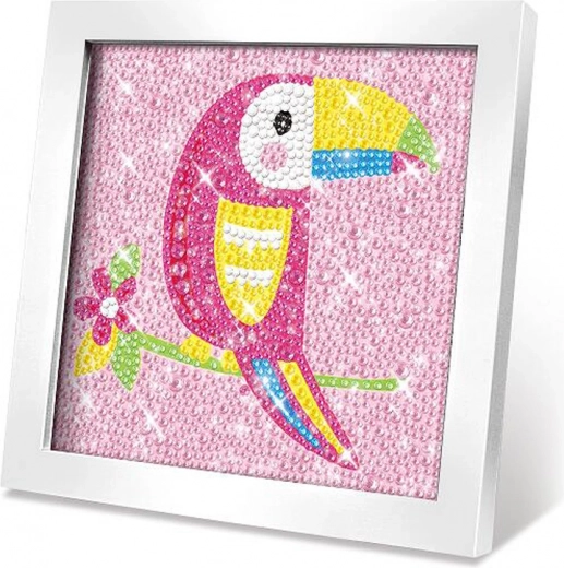 kreativni set slika s kamenčićima papiga 17,5 × 17,5 cm