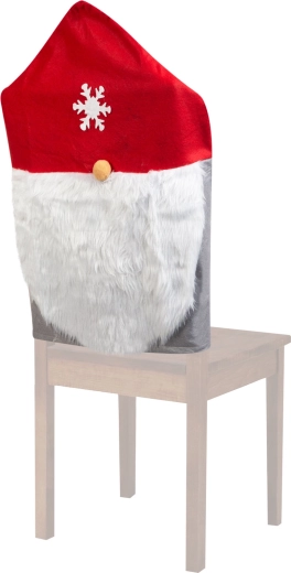 Christmas chair decoration with Scandinavian gnome 50 × 60 cm red/gray
