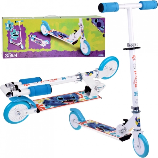 Sklopivi romobil Disney STITCH bijeli za djecu do 50 kg