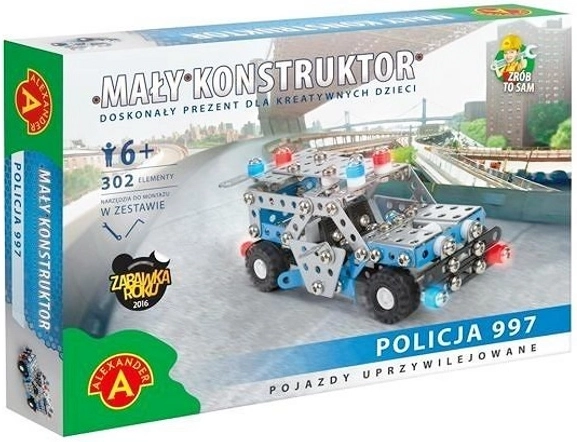 Maly Konstruktor Policija – set za sastavljanje metalnog policijskog vozila