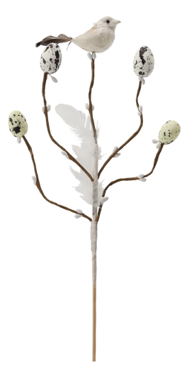 Realistični detalji s ptičicom i jajima