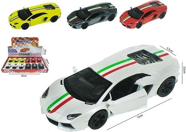 Model auta Lamborghini Aventador s pull-back pogonom 13 cm - 1 komad