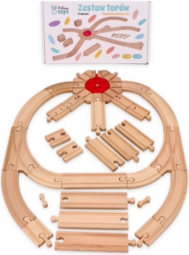 Wooden track set 37 pieces Adam Toys