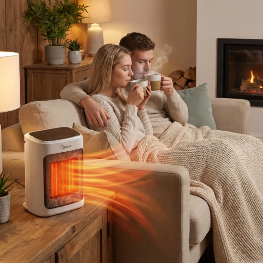 Midea Mini Ceramic Fan Heater 2000 W White