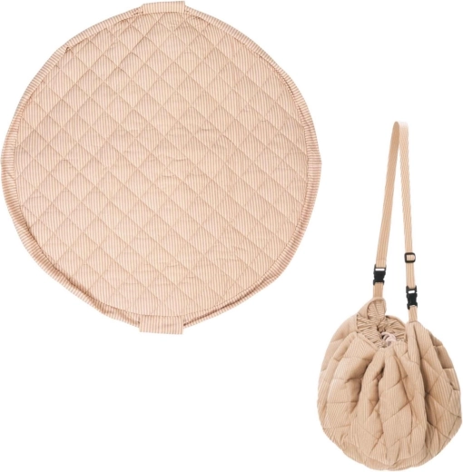Play&Go Noomad Soft podloga za igru i vreća za igračke stripes brown
