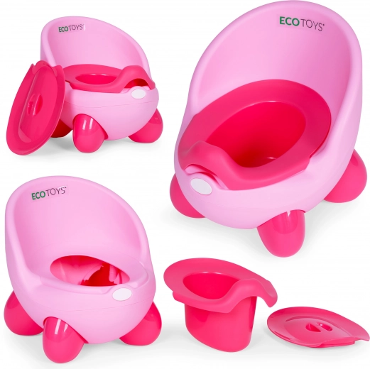 Dječji noćnik s odvojivom uloškom i protukliznim nogama u ružičastoj boji od ECOTOYS