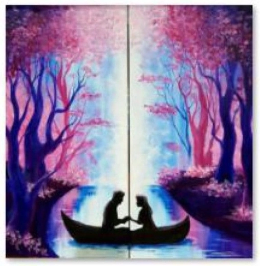 Diamond painting (diamond painting) love couple 30 × 30 cm - 1 piece