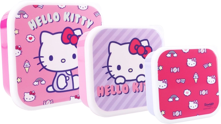 Hello Kitty kutije za užinu Fresh Bites 3u1, 12 cm