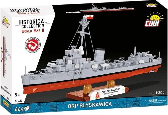 COBI građevinski set ORP Błyskawica – razarač (664 dijela)