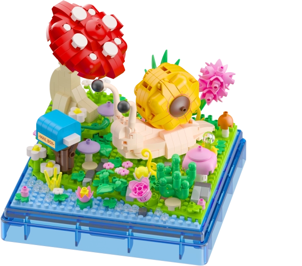 Jesenska mini diorama s pužićem