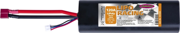 LiPo Racing LiPo battery 7.4 V 5000 mAh 37 Wh in a hardcase