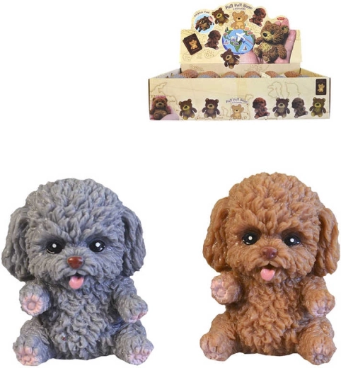 Soft anti-stress rubber dog 8 cm - 1 piece