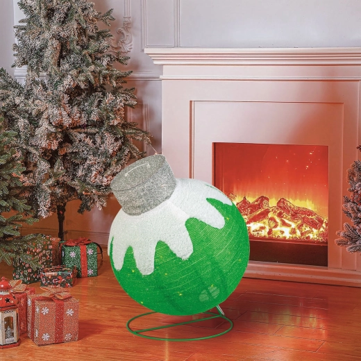 Impressive appearance of a large Christmas ball