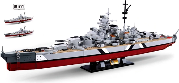 Sluban ModelBricks bojni brod BISMARCK 2u1 građevni set 1:350