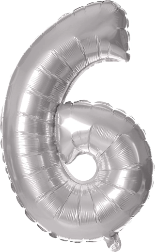 Foli balon TORO broj 6, 30 cm, srebrni