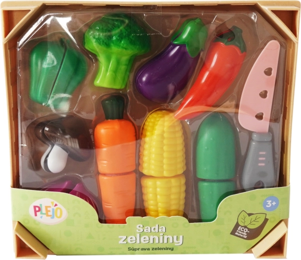PLEJO vegetable cutting set in a crate