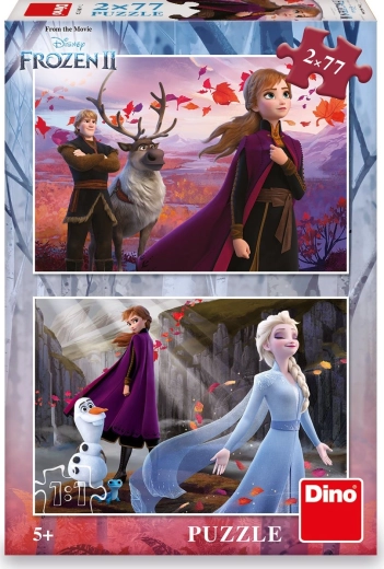 Puzzle 2u1 Snježno kraljevstvo II - 2 x 77 dijelova