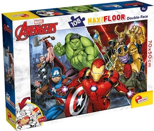 Lisciani Marvel maxi dvostrana slagalica Avengers 108 dijelova