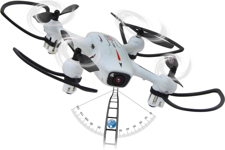 More stable control thanks to the 6-axis gyroscope and altitude hold