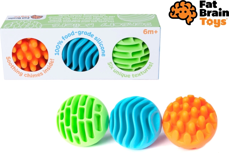 Fat Brain Sensory Rollers Sensory Balls - 3 pcs