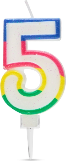 Number 5 Birthday Candle