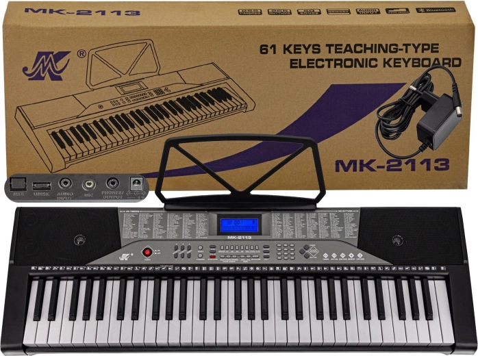 Klavijatura MK-2113 s 61 tipkom i mrežnim adapterom za napajanje