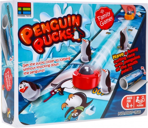 Children's arcade game "Curling with Penguins"