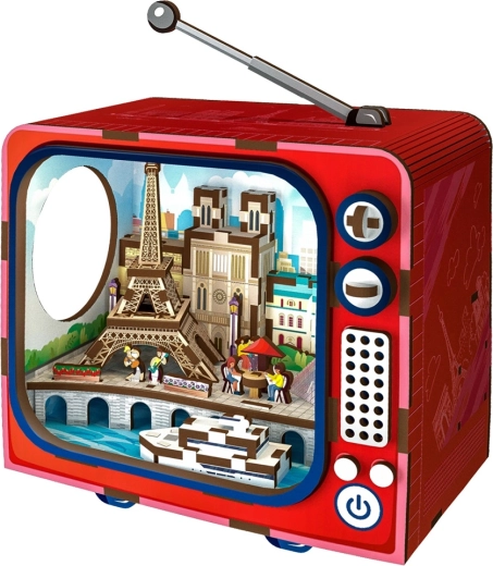 2Kids Toys 3D drvena slagalica retro TV Pariz