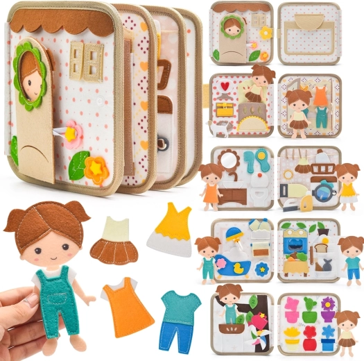 2Kids Toys senzorička busy knjiga kućica s lutkom
