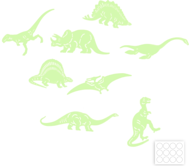 Oblici dinosaura koji svijetle u mraku