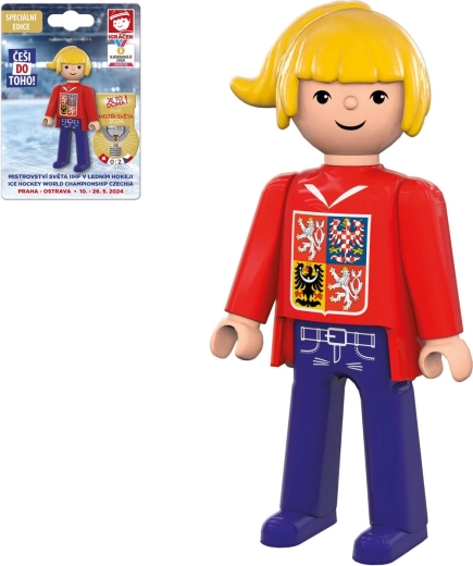 EFKO Igráček Hockey World Championship 2024 Fan – figure in a red jersey - 1 piece