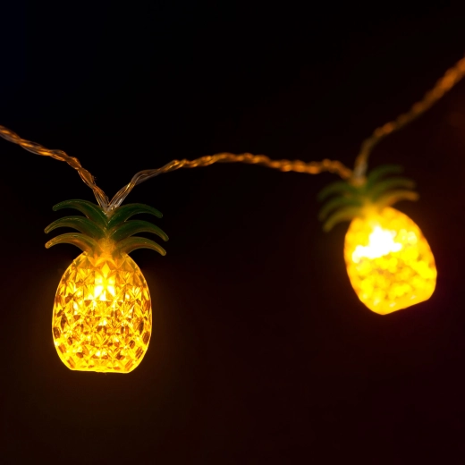 LED string light with pineapples, 1.65 m, 10 LEDs, warm white