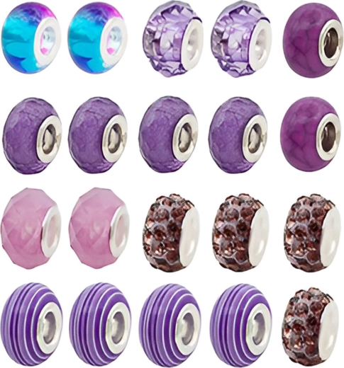 Beads in purple shades for your own combinations