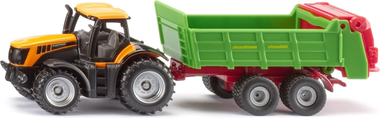 Siku traktor JCB s univerzalnim rasipačem Strautmann