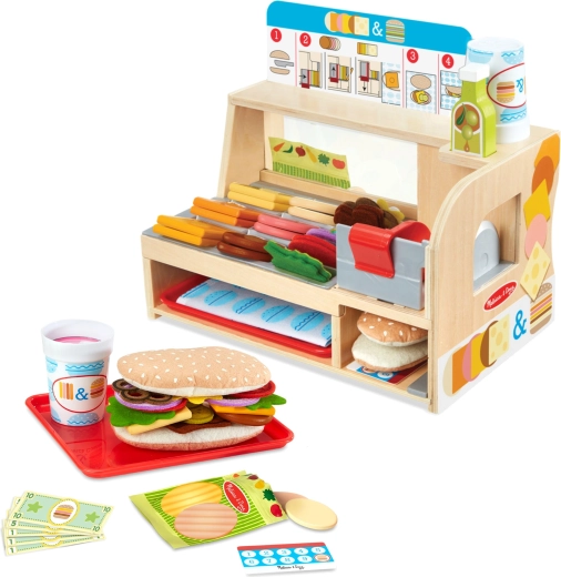 Melissa & Doug drveni pult za sendviče sa setom Slice & Stack (52 dijela)