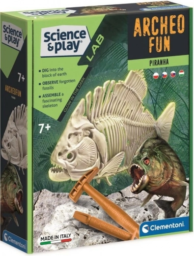 Clementoni Science & Play ArcheoFun: piranja koja svijetli u mraku