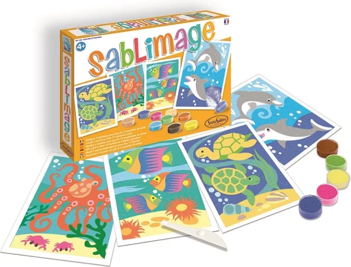 Sentosphere Sablimage mini sand pictures fish and dolphins