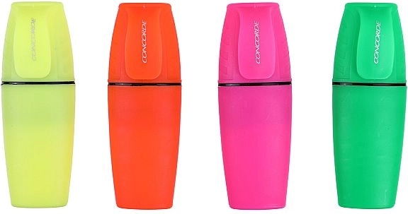 Concorde Neon Mini Highlighter Set, 4 pcs
