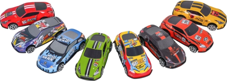 Set od 8 metalnih autića uključujući dodatke