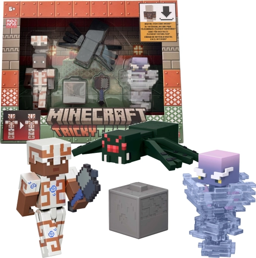 Mattel Minecraft Tricky Trials set od 3 figurice i dodataka s digitalnim kodom