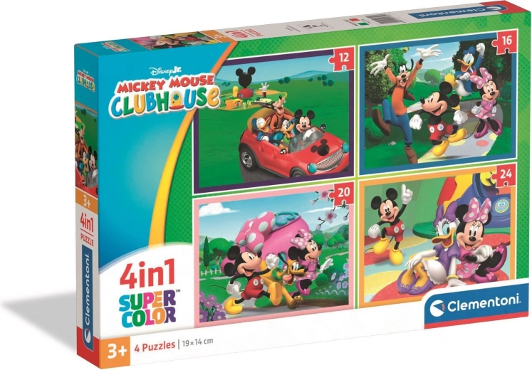 Puzzle 4u1 MICKEYEV KLUB (12, 16, 20 i 24 dijelova) – CLEMENTONI