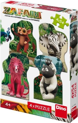 Puzzle Zafari: Zoomba i prijatelji 4x54