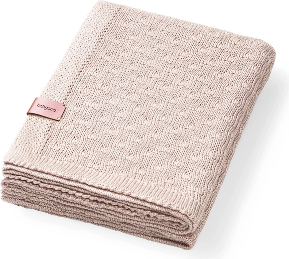 BabyOno pletena bambusova dekica light beige