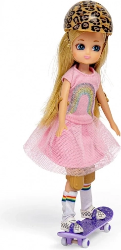 Lottie lutka skateboarderica s ljubičastim skateboardom