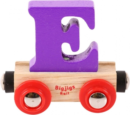 Drveni vagon Bigjigs Rail s slovom E