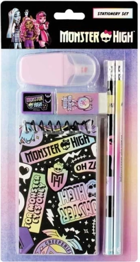 Školski set Monster High s blokom i priborom za pisanje