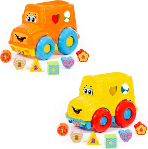 Children’s shape-sorting bus - 1 piece
