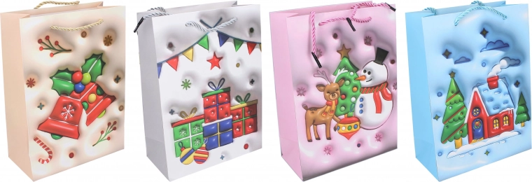 Christmas gift bag L 31 × 40 × 12 cm - 1 piece